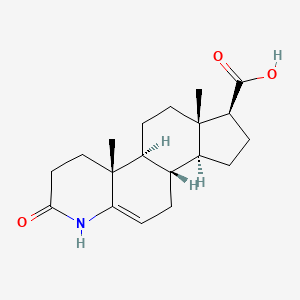 Chemical structure of 3-Oxo-4-aza-5-androstene-17β-carboxylic acid