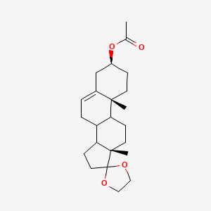 Chemical structure of 3β-Acetoxy-17,17-(ethylenedioxy)androst-5-ene