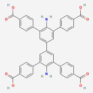 Chemical structure of 4'',6'-Diamino-5',5''-bis(4-carboxyphenyl)-[1,1':3',1'':3'',1'''-quaterphenyl]-4,4'''-dicarboxylicacid