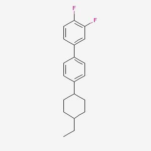 Chemical structure of 3,4-Difluoro-4'-(trans-4-ethylcyclohexyl)biphenyl