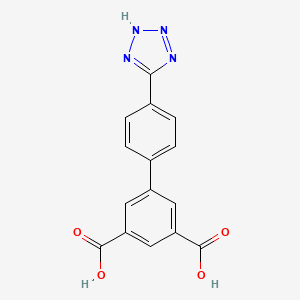 Chemical structure of 4'-(2H-Tetrazol-5-yl)-[1,1'-biphenyl]-3,5-dicarboxylicacid