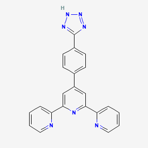 Chemical structure of 4'-(4-(1H-Tetrazol-5-yl)phenyl)-2,2':6',2''-terpyridine