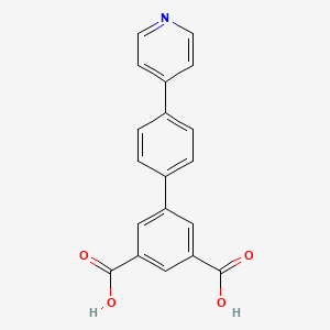 Chemical structure of 4'-(Pyridin-4-yl)-[1,1'-biphenyl]-3,5-dicarboxylic acid