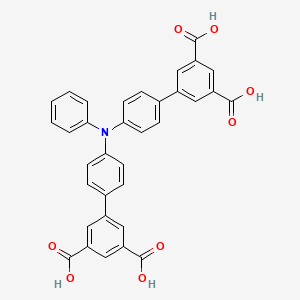 Chemical structure of 4',4'''-(Phenylazanediyl)bis(([1,1'-biphenyl]-3,5-dicarboxylic acid))