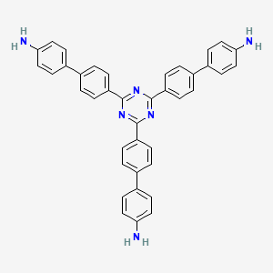 Chemical structure of 4',4''',4'''''-(1,3,5-Triazine-2,4,6-triyl)tris(([1,1'-biphenyl]-4-amine))