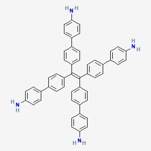 Chemical structure of 4',4''',4''''',4'''''''-(ethene-1,1,2,2-tetrayl)tetrakis(([1,1'-biphenyl]-4-amine))
