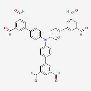 Chemical structure of 4',4''',4'''''-Nitrilotris(([1,1'-biphenyl]-3,5-dicarbaldehyde))