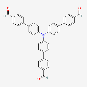 Chemical structure of 4',4''',4'''''-nitrilotris(([1,1'-biphenyl]-4-carbaldehyde))