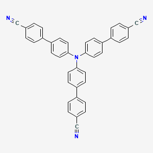 Chemical structure of 4',4''',4'''''-Nitrilotris(([1,1'-biphenyl]-4-carbonitrile))