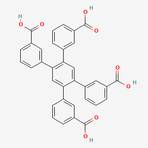 Chemical structure of 4',5'-Bis(3-carboxyphenyl)-[1,1':2',1''-terphenyl]-3,3''-dicarboxylic acid
