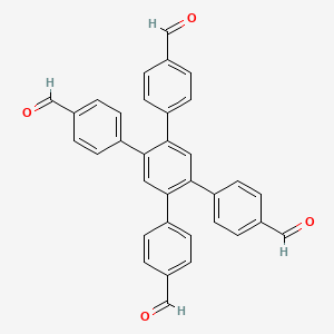 Chemical structure of 4-[2,4,5-Tris(4-formylphenyl)phenyl]benzaldehyde