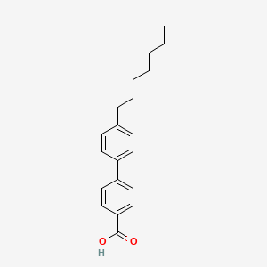 Chemical structure of 4-(4-Heptylphenyl)benzoic Acid