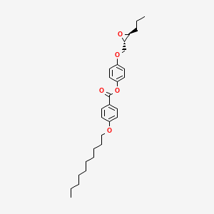 Chemical structure of 4-((S,S)-2,3-Epoxyhexyloxy)phenyl 4-(decyloxy)benzoate
