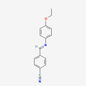 Chemical structure of 4'-Cyanobenzylidene-4-ethoxyaniline