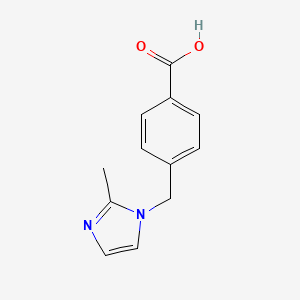Chemical structure of 4-(2-Methyl-imidazol-1-ylmethyl)-benzoic acid