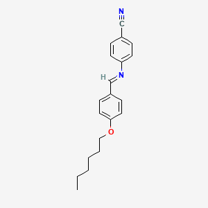 Chemical structure of 4-((4-(Hexyloxy)benzylidene)amino)benzonitrile