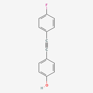 Chemical structure of 4-(4-Fluorophenylethynyl)phenol