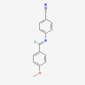 Chemical structure of 4-((4-Methoxybenzylidene)amino)benzonitrile
