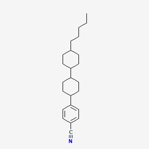 Chemical structure of 4-[4-(4-Pentylcyclohexyl)cyclohexyl]benzonitrile