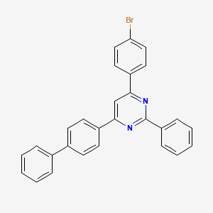 Chemical structure of 4-(Biphenyl-4-yl)-6-(4-bromophenyl)-2-phenylpyrimidine