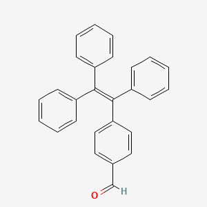 Chemical structure of 4-(1,2,2-Triphenylvinyl)benzaldehyde