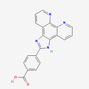 Chemical structure of 4-(1H-Imidazo[4,5-f][1,10]phenanthrolin-2-yl)benzoic acid