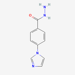 Chemical structure of 4-(1H-Imidazol-1-yl)benzohydrazide