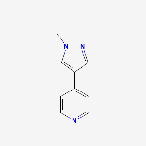 Chemical structure of 4-(1-Methyl-1H-pyrazol-4-yl)pyridine