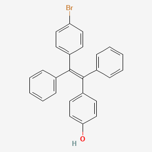 Chemical structure of 4-(2-(4-Bromophenyl)-1,2-diphenylvinyl)phenol
