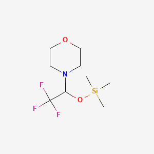 Chemical structure of 4-(2,2,2-Trifluoro-1-((trimethylsilyl)oxy)ethyl)morpholine