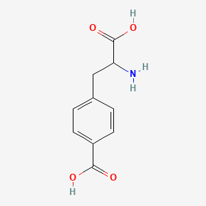 Chemical structure of 4-Carboxyphenylalanine