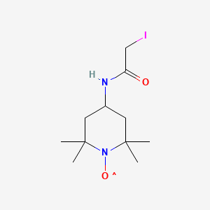 Chemical structure of 4-(2-Iodoacetamido)-2,2,6,6-tetramethylpiperidine-1-oxyl