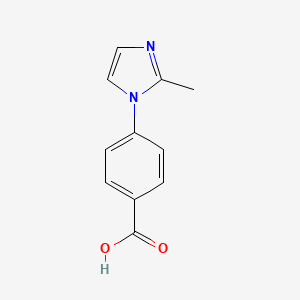 Chemical structure of 4-(2-Methyl-1H-imidazol-1-yl)benzoic acid