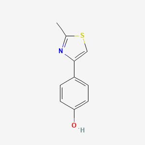 Chemical structure of 4-(2-Methylthiazol-4-yl)phenol