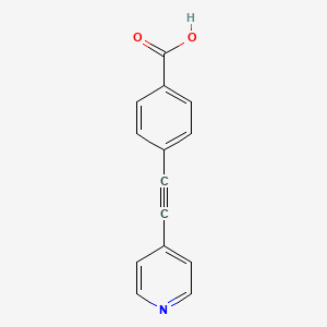 Chemical structure of 4-(2-Pyridin-4-ylethynyl)benzoic acid
