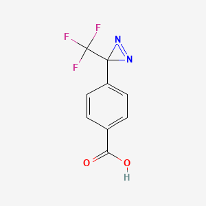 Chemical structure of 4-(3-Trifluoromethyldiazirino)benzoic acid