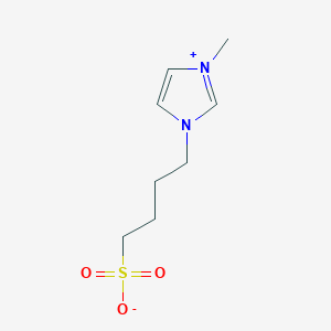 Chemical structure of 4-(3-Methyl-1H-imidazol-3-ium-1-yl)butane-1-sulfonate