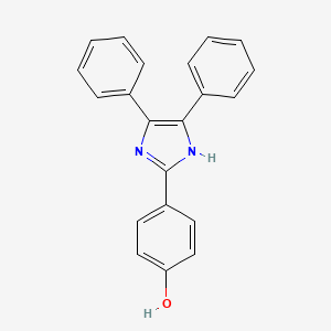 Chemical structure of 4-(4,5-Diphenyl-1H-imidazol-2-yl)phenol