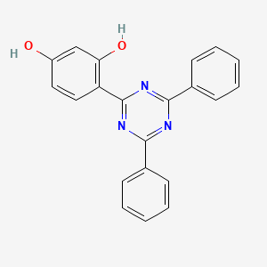Chemical structure of 4-(4,6-Diphenyl-1,3,5-triazin-2-yl)benzene-1,3-diol