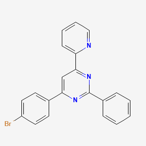 Chemical structure of 4-(4-Bromophenyl)-2-phenyl-6-(pyridin-2-yl)pyrimidine