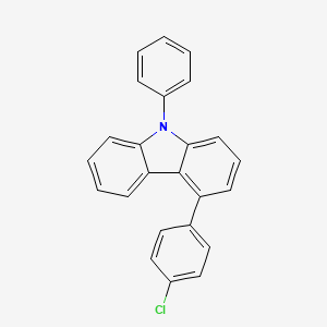 Chemical structure of 4-(4-Chlorophenyl)-9-phenyl-9H-carbazole