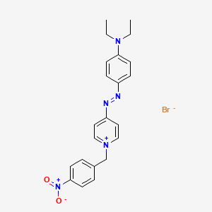 Chemical structure of 4-(4-Diethylaminophenylazo)-1-(4-nitrobenzyl)pyridinium (bromide)