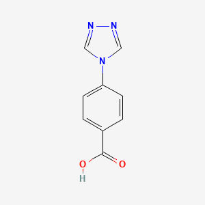 Chemical structure of 4-(4H-1,2,4-Triazol-4-yl)benzoic acid