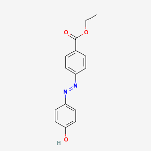 Chemical structure of Ethyl 4-((4-hydroxyphenyl)diazenyl)benzoate