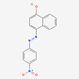 Chemical structure of 4-(4-Nitrophenylazo)-1-naphthol,AR