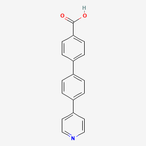 Chemical structure of 4-(4-Pyridin-4-ylphenyl)benzoic acid