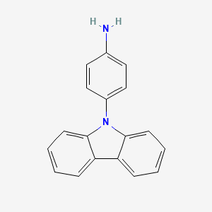 Chemical structure of 4-(9H-Carbazol-9-yl)aniline
