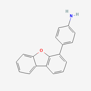 Chemical structure of 4-(Dibenzo[b,d]furan-4-yl)aniline