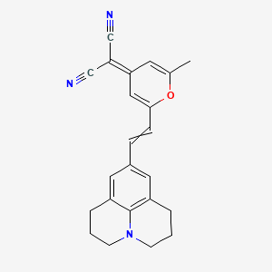 Chemical structure of 4-(Dicyanomethylene)-2-methyl-6-[2-(2,3,6,7-tetrahydro-1H,5H-benzo[ij]quinolizin-9-yl)vinyl]-4H-pyran