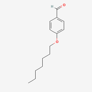 Chemical structure of 4-(Heptyloxy)benzaldehyde